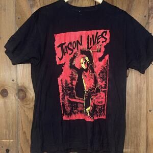 Friday the 13th Jason Lives T-Shirt Mens Large Horror Serial Killer Voorhees